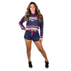 Shorts Moletom Everlast - Azul / Rosa - Feminino