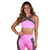 Top Everlast - Rosa / Cinza - Feminino