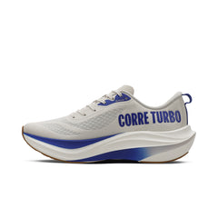 LANÇAMENTO - Tênis de Corrida Olympikus Corre Turbo - Branco / Azul - Masculino