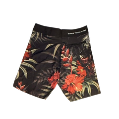 Bermuda Masculina KVRA Flores & Caveira – Estampa Tropical Preta