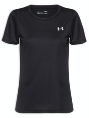 Camiseta Under Armour W TECH SSC SOLID BRZ - Preto - Feminino