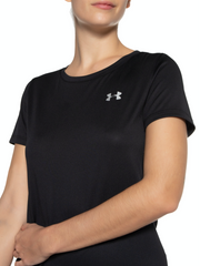 Camiseta Under Armour W TECH SSC SOLID BRZ - Preto - Feminino