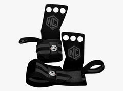Hand Grip De 3 Furos Com Munhequeira Nc Extreme Cross Training - Preto