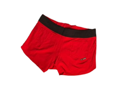 Short Feminino BSCross Tactel Curto – Vermelho com Cós Preto