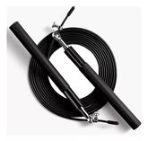 Corda Pular Aço Crossfit 3m Rolamento Speed Profissional - Preto