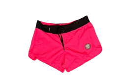 Short Feminino BSCross Tactel Curto – Rosa com Cós Preto