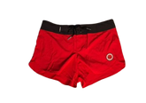 Short Feminino BSCross Tactel Curto – Vermelho com Cós Preto