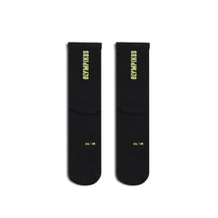 Meia Corre 4 Olympikus Cano Médio - Preto / Verde - Unissex