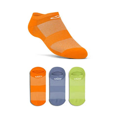 Meia Cano Invisível Neon Pacote c/ 3 pares Olympikus - Laranja / Azul / Verde - Unissex
