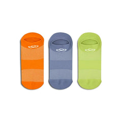 Meia Cano Invisível Neon Pacote c/ 3 pares Olympikus - Laranja / Azul / Verde - Unissex