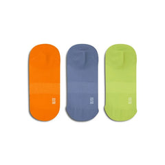 Meia Cano Invisível Neon Pacote c/ 3 pares Olympikus - Laranja / Azul / Verde - Unissex