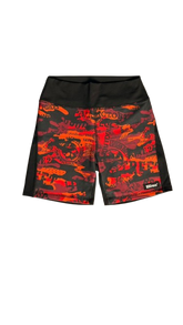 Short Feminino Meia Coxa BSCross – Camuflado Vermelho