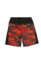 Short Feminino Meia Coxa BSCross – Camuflado Vermelho