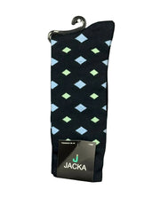 MEIA ESPORTIVA ALGODÃO PRETO / LOSANGULOS