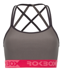 Top RokBox Carol Bene - Cinza / Rosa- Feminino