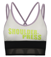 Top RokBox Shoulder Press - Branco / Verde - Feminino