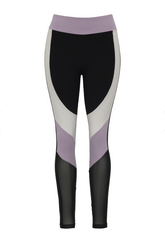 Calça Legging RokBox Shoulder Press - Preto / Lilás - Feminino