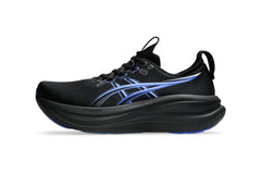 LANÇAMENTO - Tênis de Corrida Asics Gel Nimbus 28 - Preto / Azul - Masculino