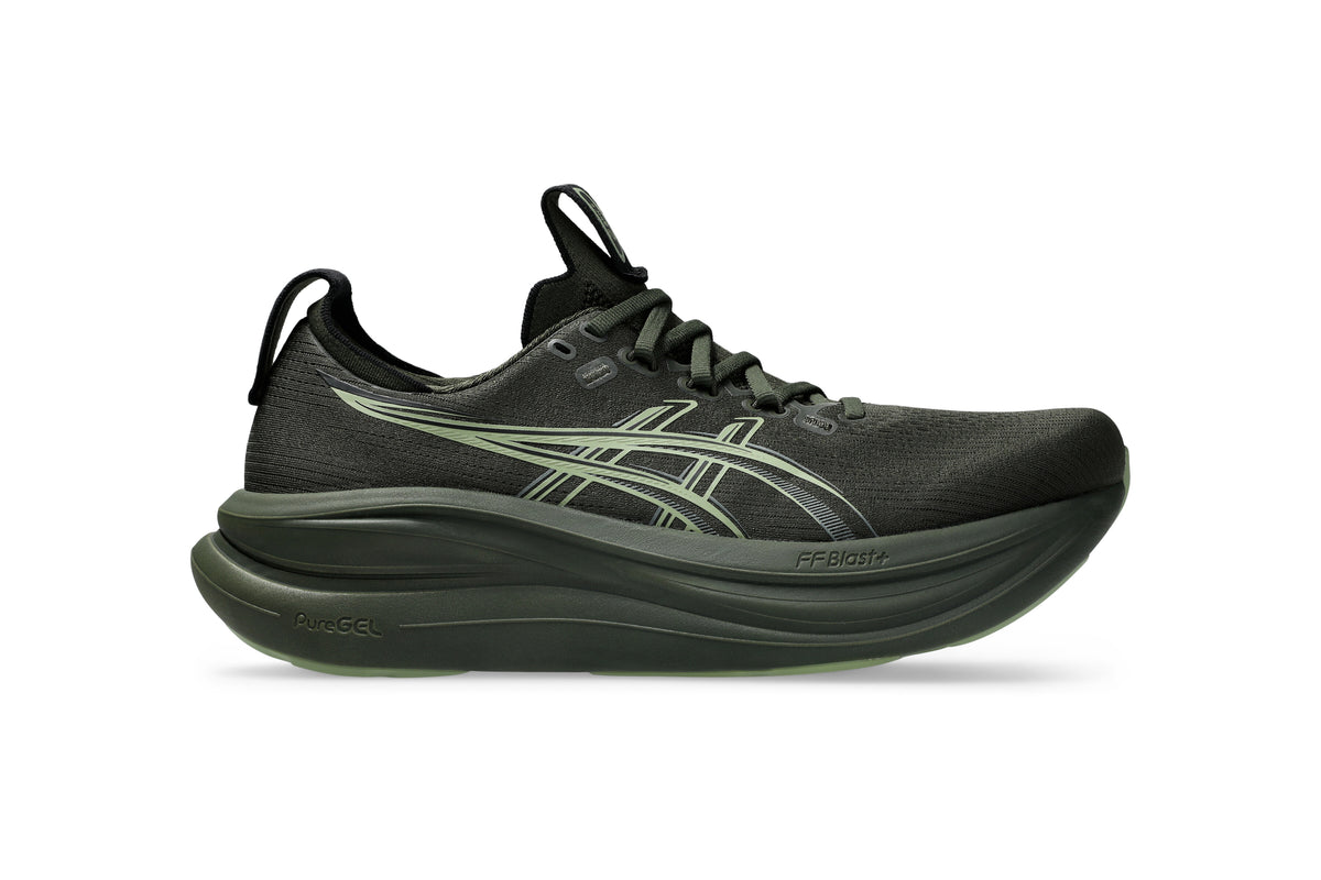 LANÇAMENTO - Tênis de Corrida Asics Gel Nimbus 28 - Verde / Verde - Masculino