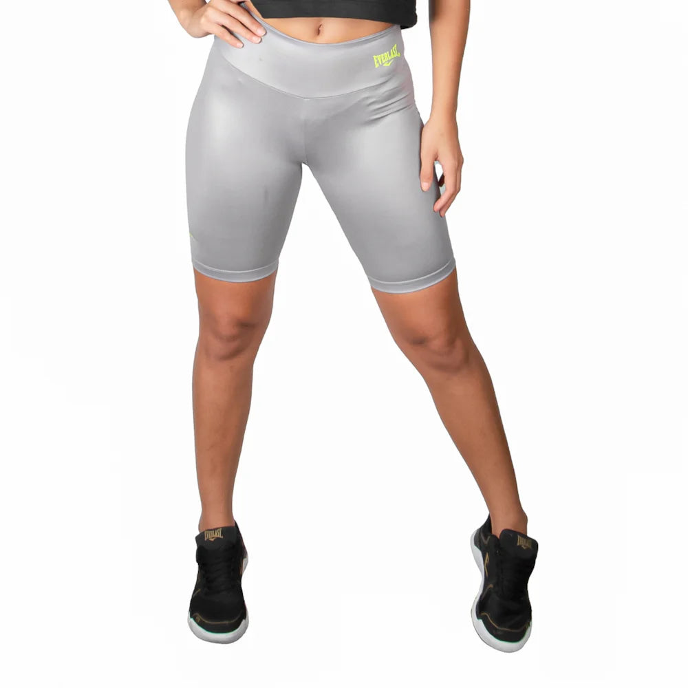 Shorts básico Every Day - Prata / Lima - Feminino