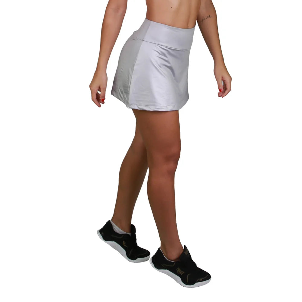 Shorts Saia Everlast  - Prata / Lima - Feminino