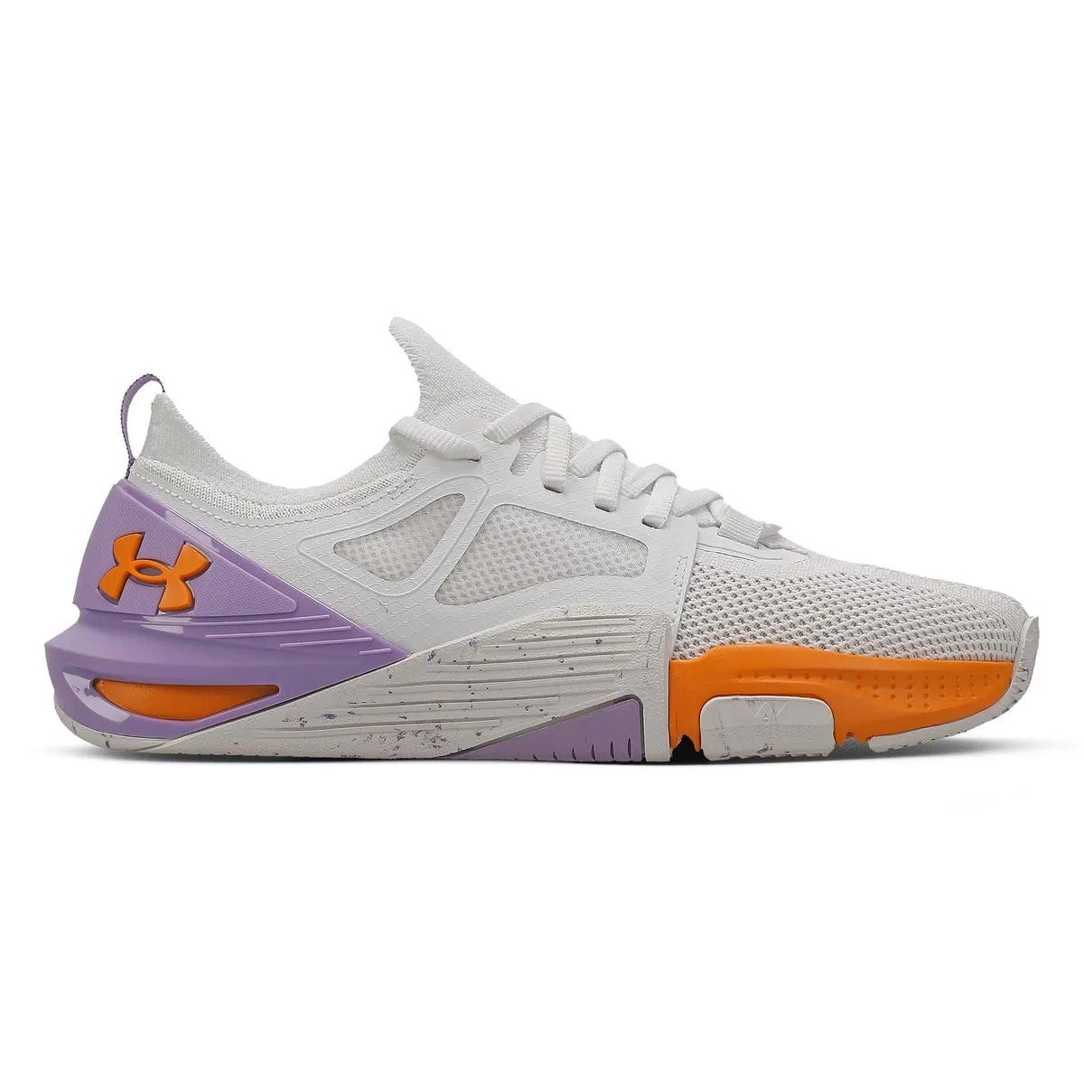 LANÇAMENTO - Tênis de Cross Under Armour Tribase Cross 2 - Cinza / Lilás / Laranja - Feminino