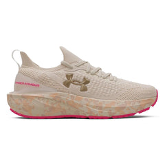 LANÇAMENTO - Tênis de Corrida Under Armour Quicker 2 - Bege / Dourado / Rosa - Feminino