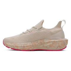 LANÇAMENTO - Tênis de Corrida Under Armour Quicker 2 - Bege / Dourado / Rosa - Feminino