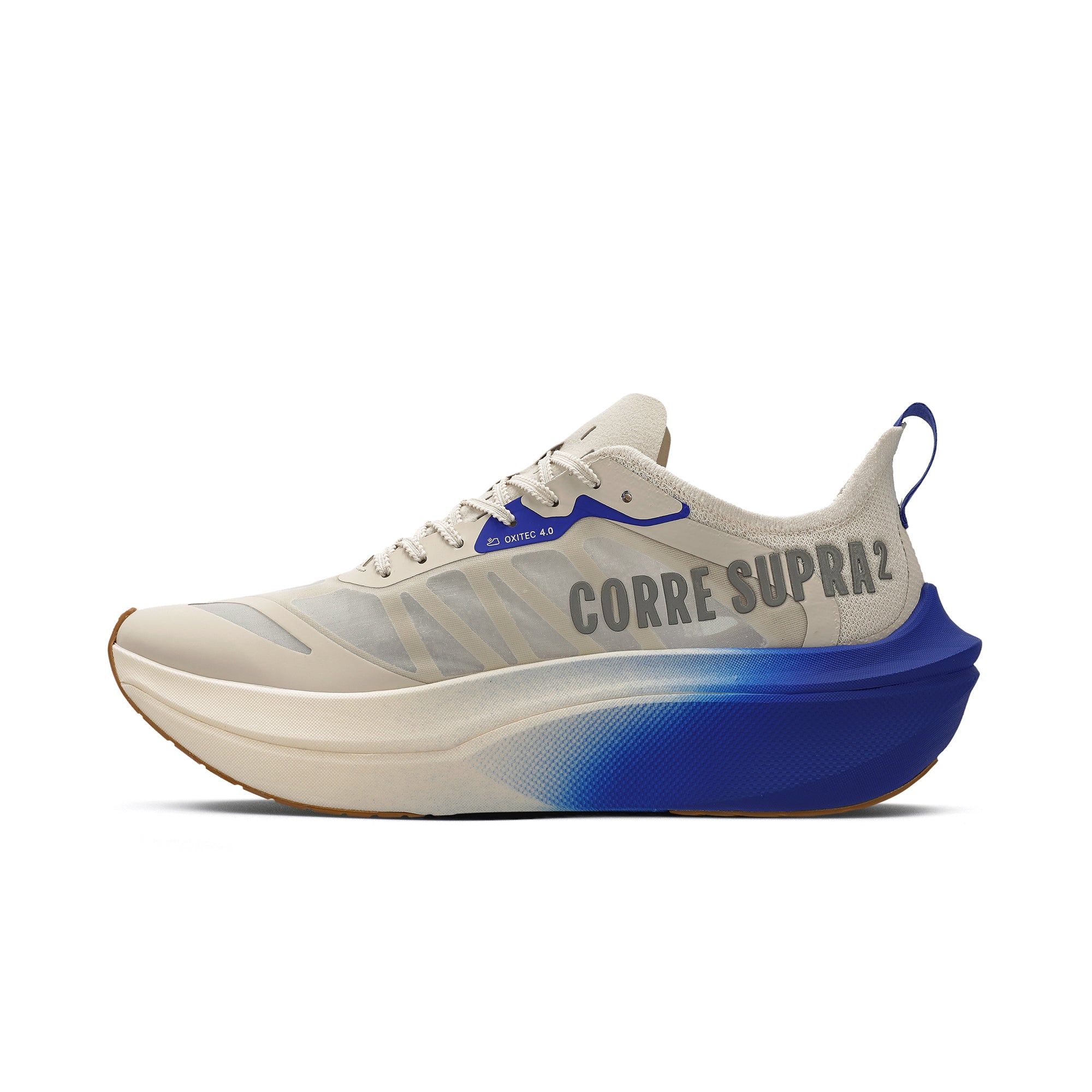 LANÇAMENTO - Tênis de Corrida Olympikus Corre Supra 2 - Marfim / Azul - Unissex
