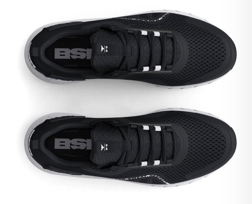 Tênis de Cross Under Armour Project Rock BRS 3 - Preto / Branco - Masculino