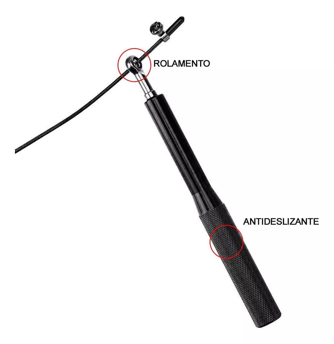 Corda Pular Aço Crossfit 3m Rolamento Speed Profissional - Vermelho