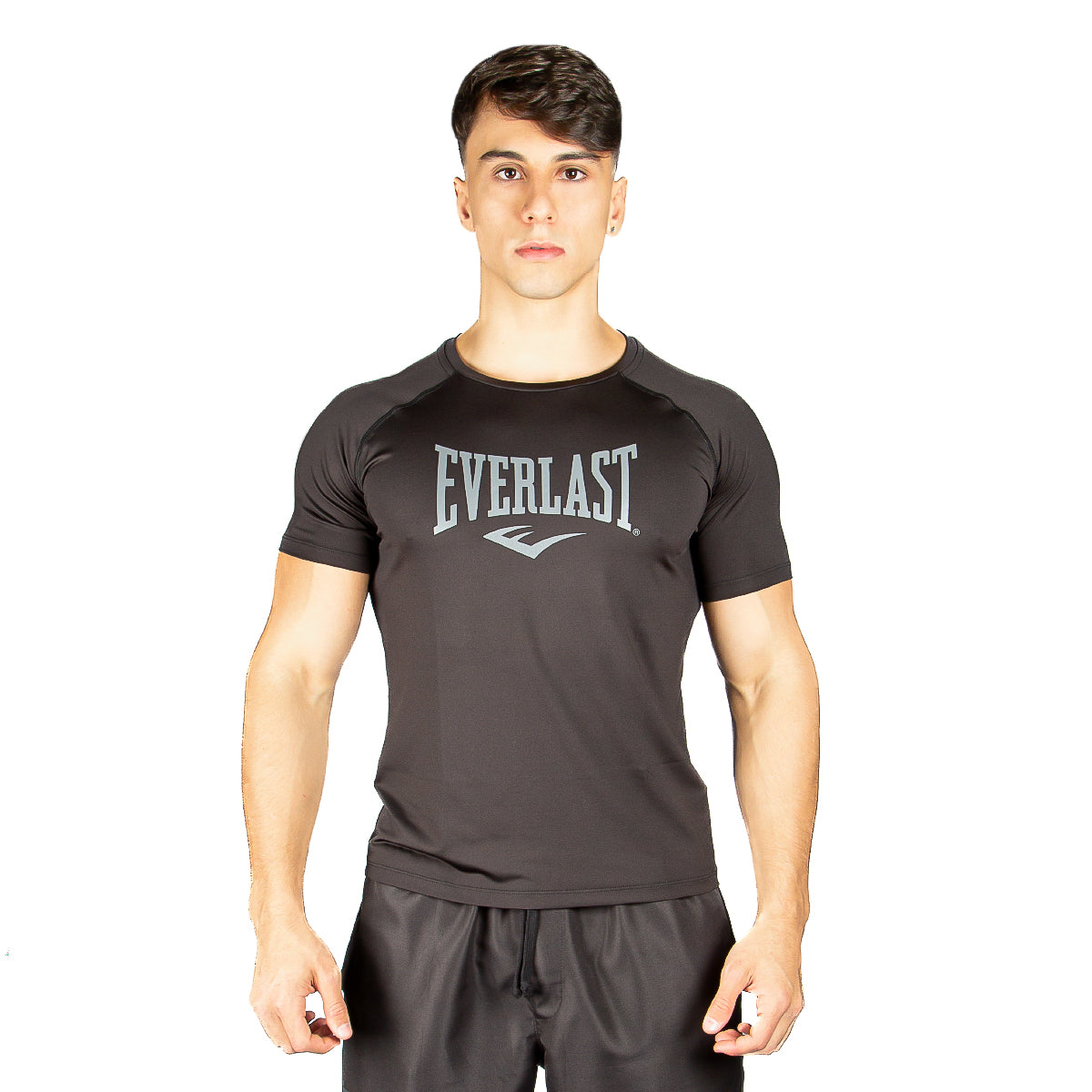 Rash Guard Everlast Manga Curta Microfibra - Preta - masculina