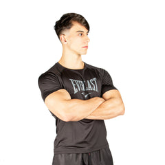Rash Guard Everlast Manga Curta Microfibra - Preta - masculina