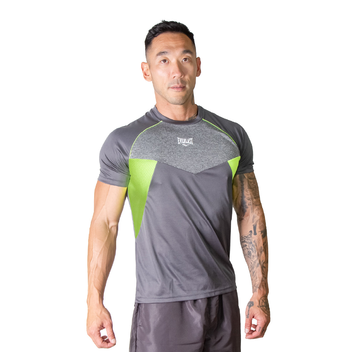 Camiseta Everlast - Cinza / Lima - Masculino