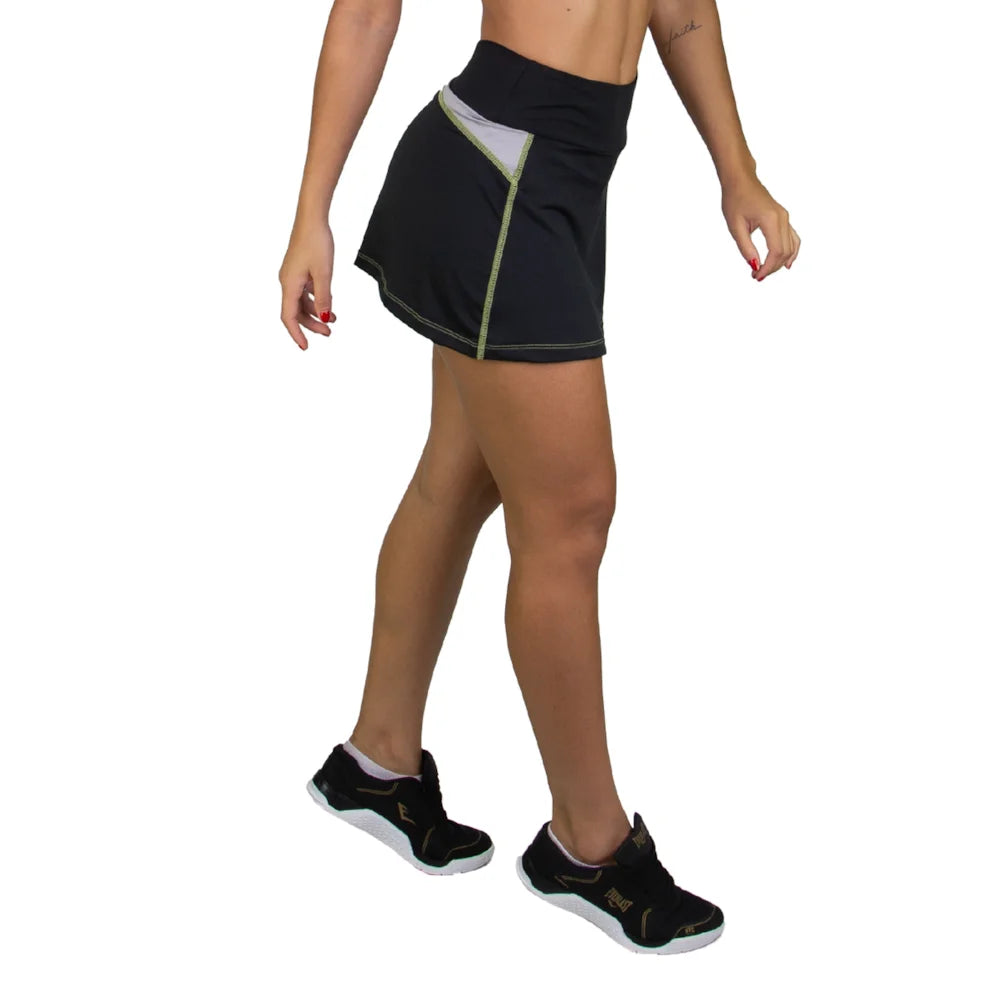 Short Saia Everlast  - Preto / Verde - Feminino