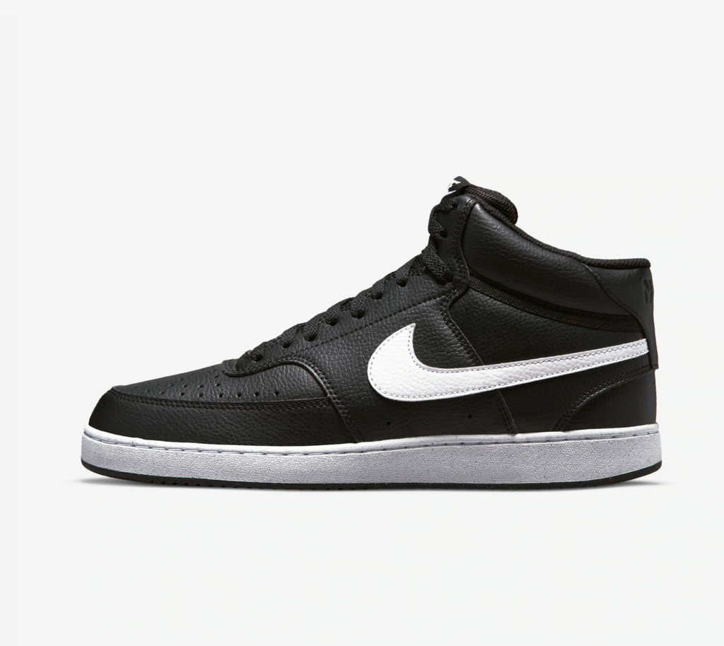 Tênis couro nike sportswear ebernon shop mid preto