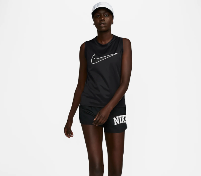 Regata Nike Dri-FIT Swoosh - Preto - Feminino
