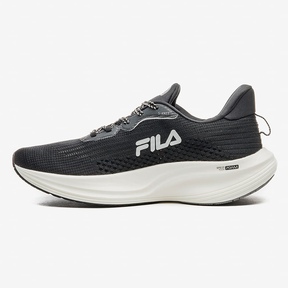Tênis de Corrida Fila Racer Speedzone - Preto / Bege / Cinza - Unissex