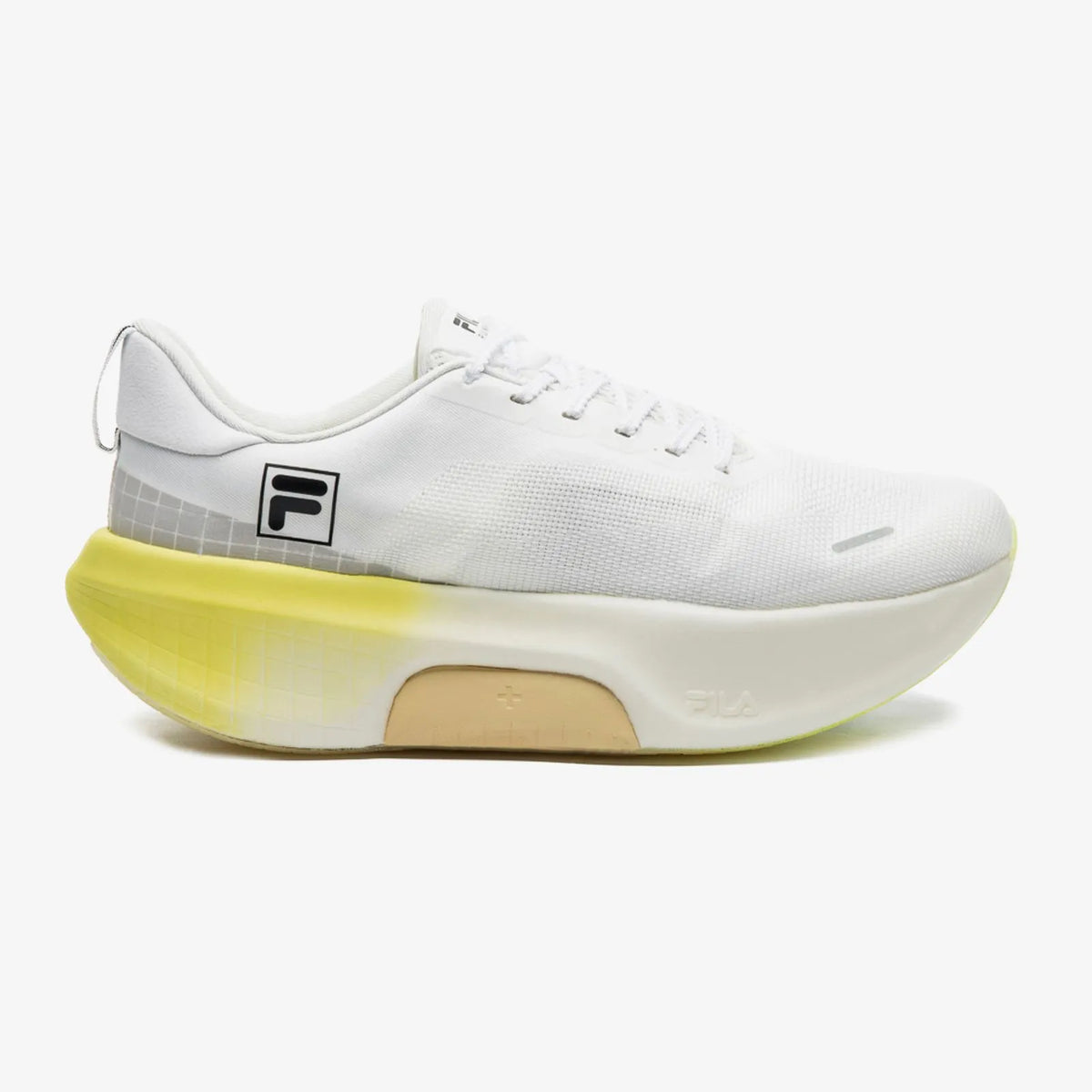 LANÇAMENTO - Tênis de Corrida/Hyrox Fila Speedrocker Skyfoam - Branco / Amarelo - Feminino