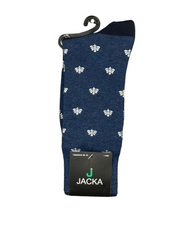 MEIA ESPORTIVA ALGODÃO PRETO / Folhas