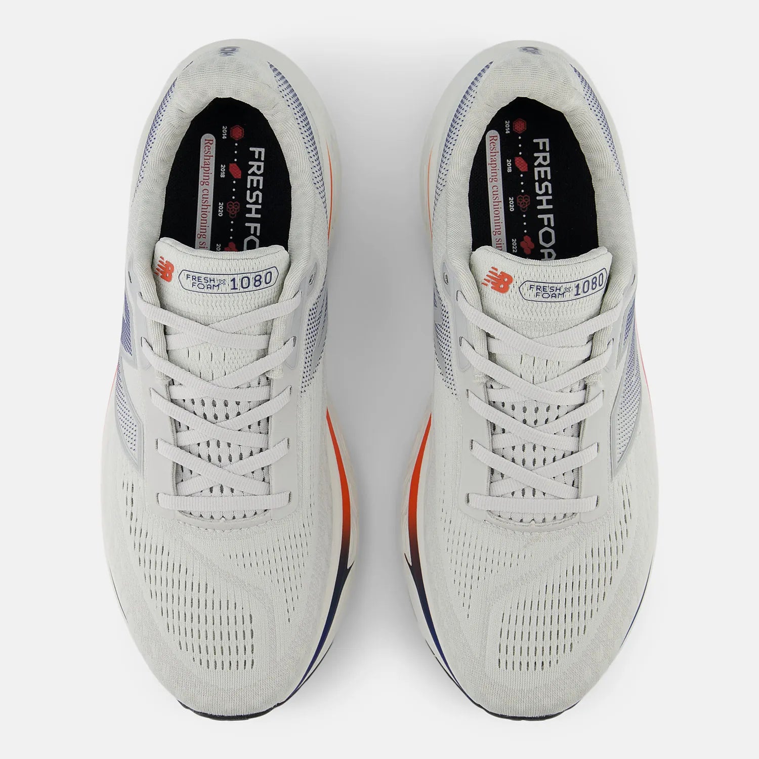 Tênis de Corrida New Balance Fresh Foam X 1080 V14 Cinza Claro / Azul - Masculino