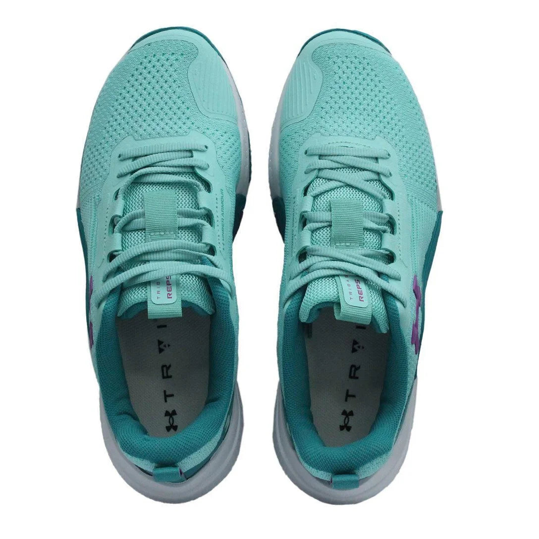 LANÇAMENTO - Tênis de Cross Under Armour Tribase Reps 2 - Azul Tiffany / Turquesa  -  Feminino