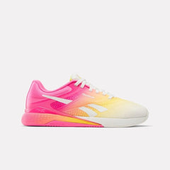 LANÇAMENTO - Tênis de Cross Reebok Nano X5 - Rosa / Amarelo - Feminino