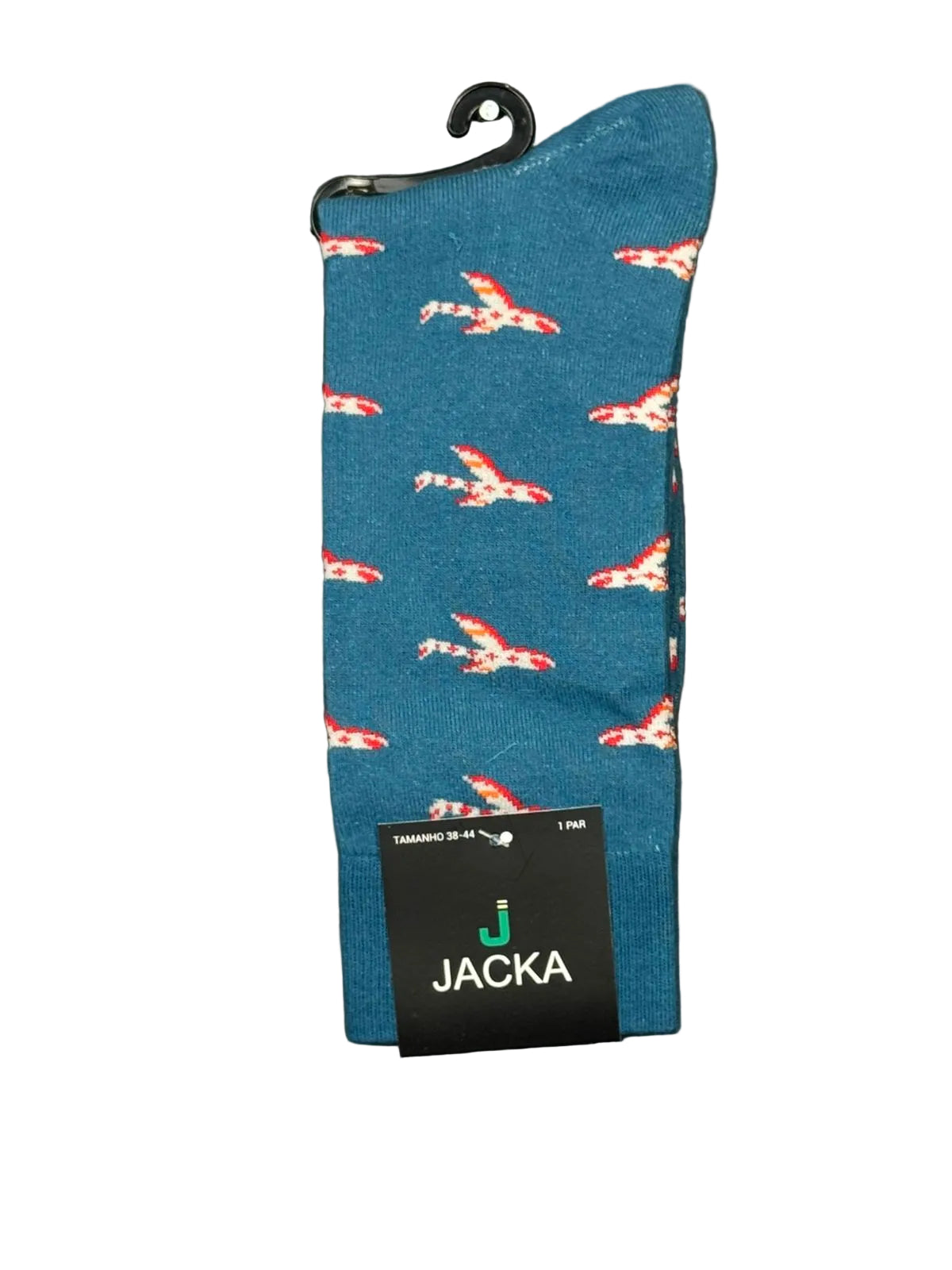 MEIA ESPORTIVA ALGODÃO AZUL / Avião