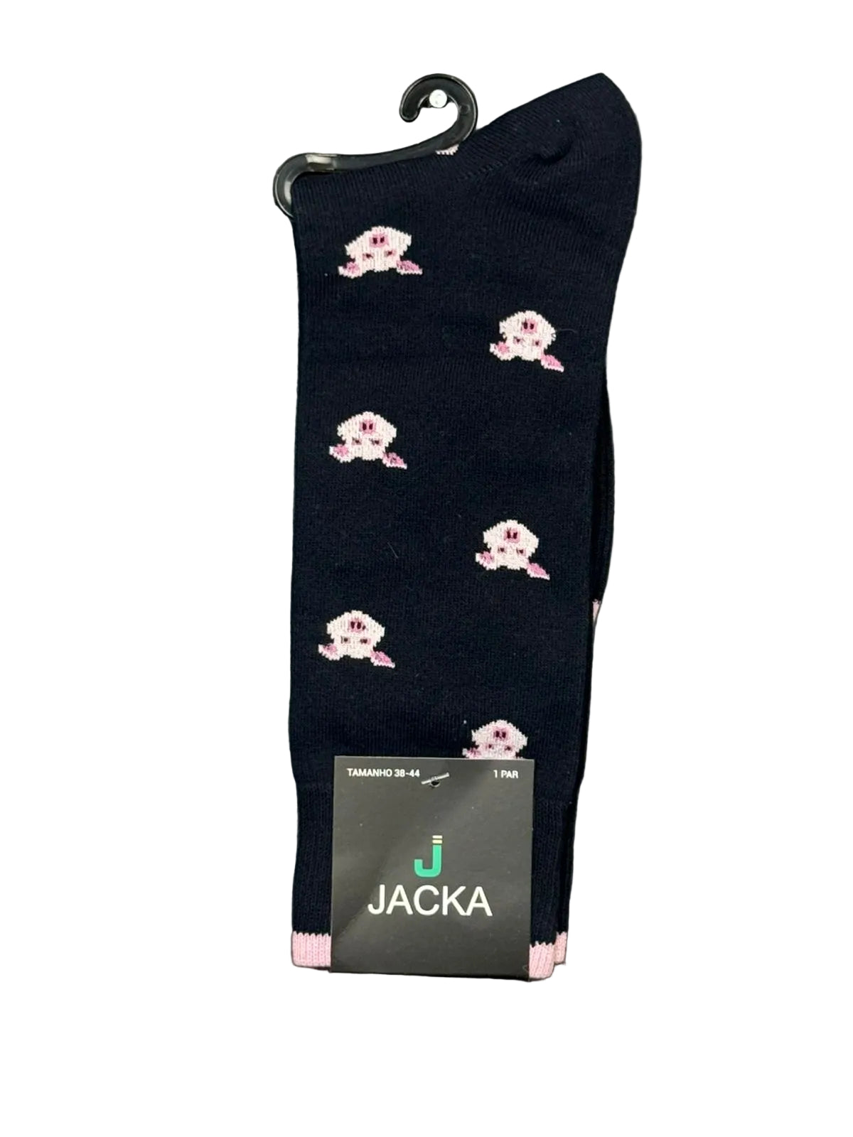 MEIA ESPORTIVA ALGODÃO PRETO / Pigs