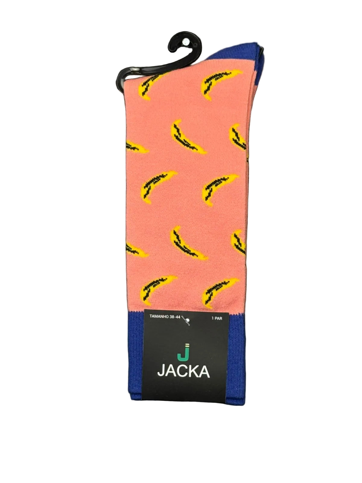 MEIA ESPORTIVA ALGODÃO ROSA / BANANA