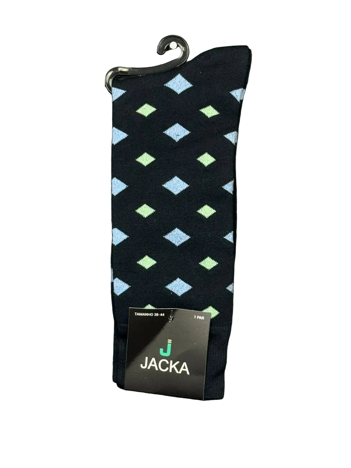 MEIA ESPORTIVA ALGODÃO PRETO / LOSANGULOS