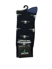 MEIA ESPORTIVA ALGODÃO PRETO / Avião