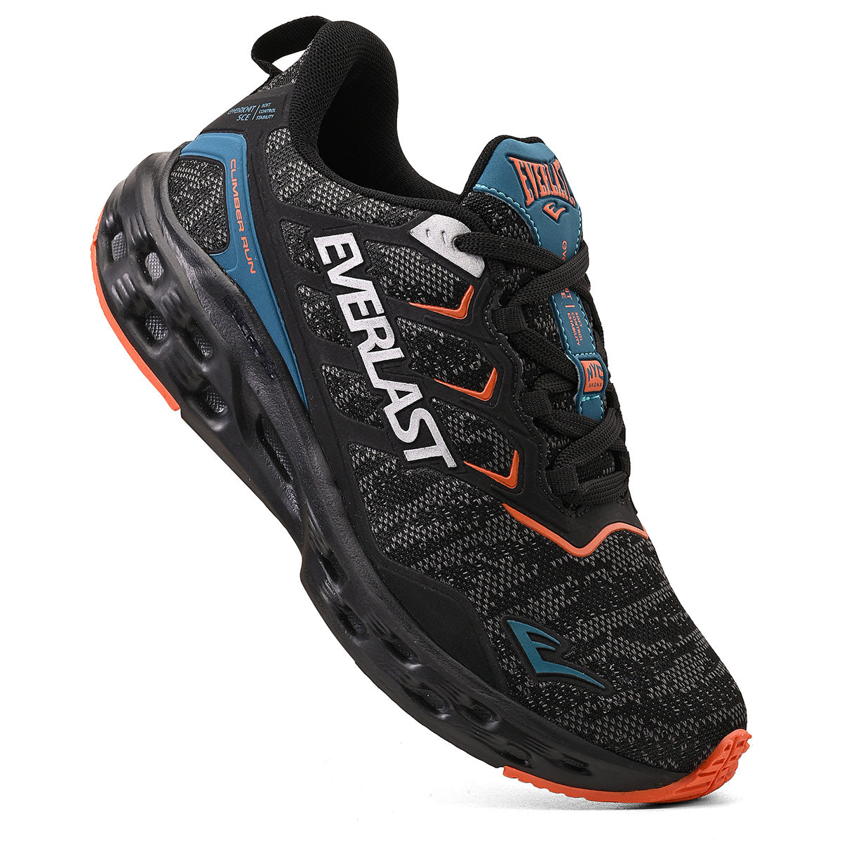 LANÇAMENTO - Tênis de Corrida Everlast Climber Run - Preto / Verde - Unissex