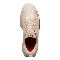 LANÇAMENTO - Tênis de Corrida/Hyrox Fila Aero Skyfoam - Bege / Vinho - Feminino